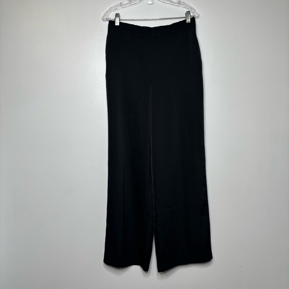 Calvin Klein Satin Wide‎ Leg Pull-On Pants Women Size Medium Black M3XK1239 - Picture 4 of 9